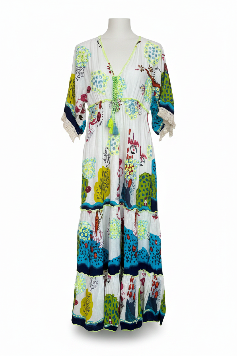 Tropical Maxi Kleid Produktbild