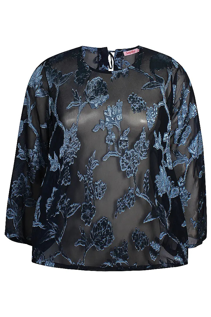 Anyday Bluse mit Blumenstickerei