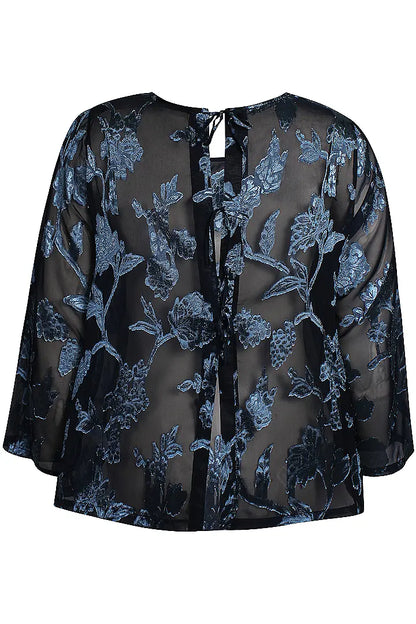 Anyday Bluse mit Blumenstickerei