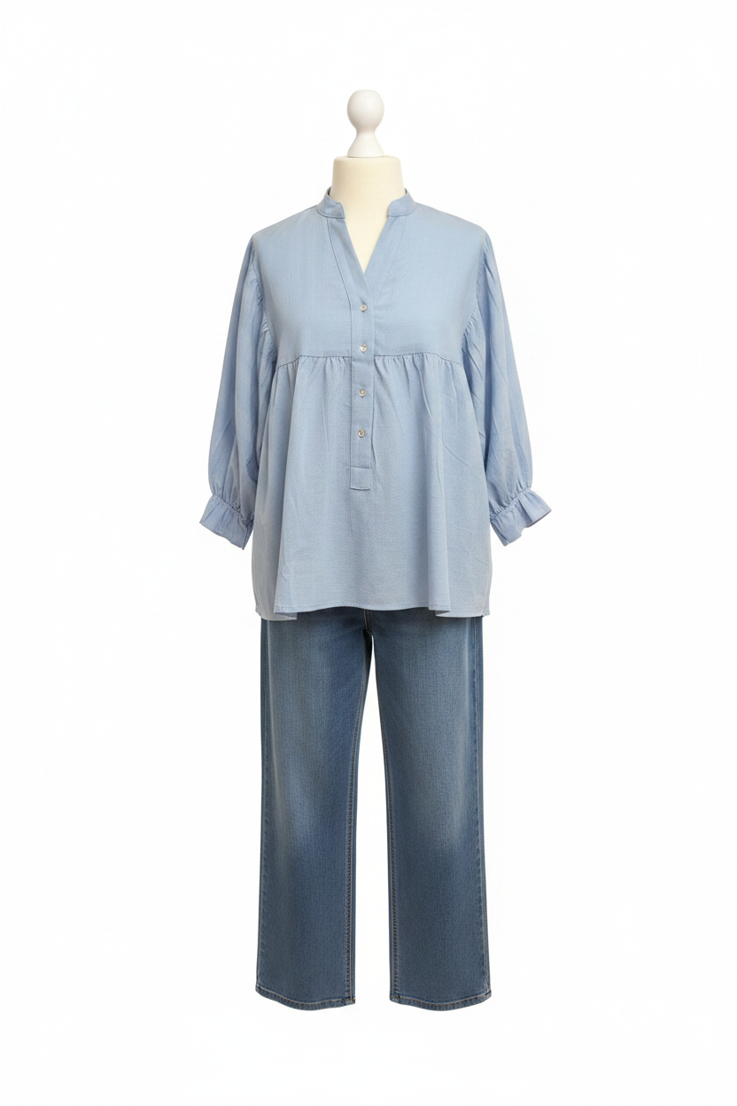 Bluse mit kurzen 3/4-Ärmeln