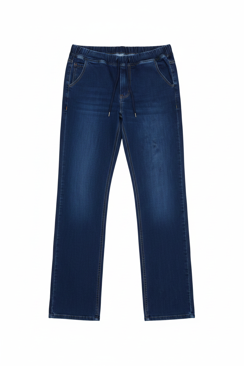 Dunkelblaue Jeans ohne Etiketten