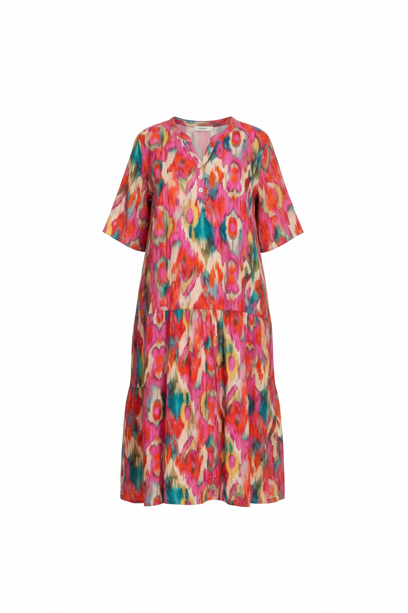 Ikat-Kleid Produktfoto Ghost Mannequin