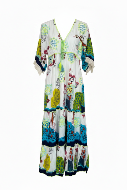 Tropical Maxi-Kleid ohne Puppe